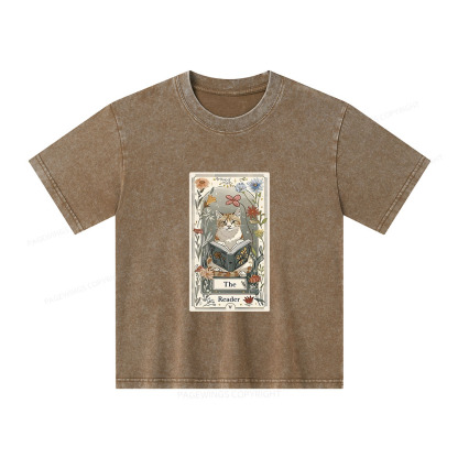Pagewings The Reader Unisex Kids Washed T-shirt