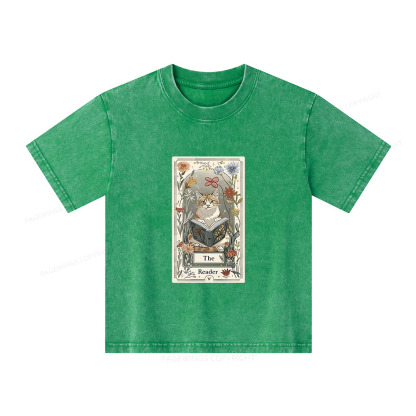 Pagewings The Reader Unisex Kids Washed T-shirt