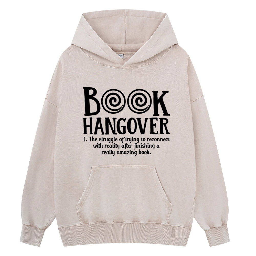 Pagewings Book Hangover Unisex Washed Hoodie