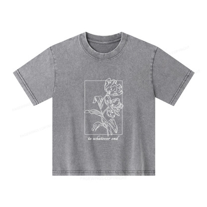 Pagewings To Whatever End t-shirt Unisex Kids Washed T-shirt