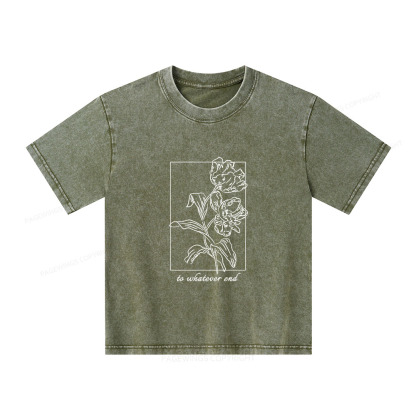 Pagewings To Whatever End t-shirt Unisex Kids Washed T-shirt