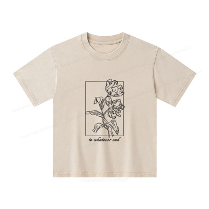 Pagewings To Whatever End t-shirt Unisex Kids Washed T-shirt