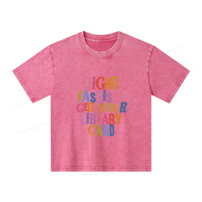 Pagewings Get Your Library Card Unisex Kids Washed T-shirt