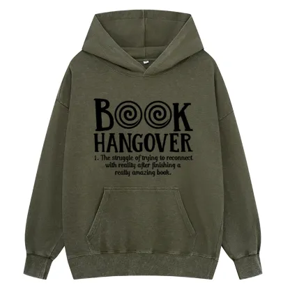 Pagewings Book Hangover Unisex Washed Hoodie