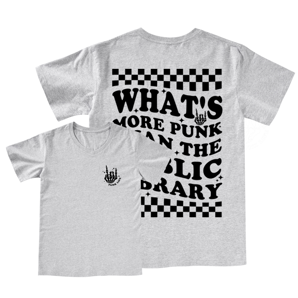 Pagewings punk the public library Weird V-neck T-shirt