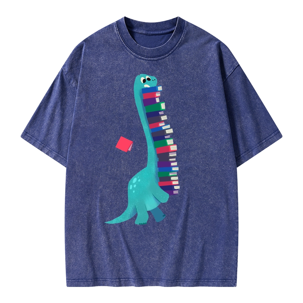 Pagewings Book Dinosaurs Unisex Washed T-shirt