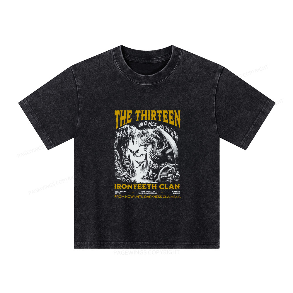 Pagewings The Thirteen Unisex Kids Washed T-shirt