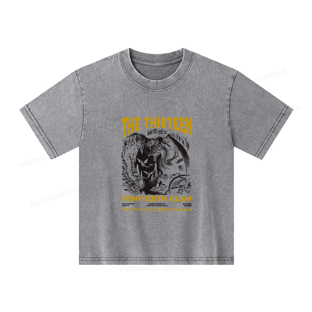 Pagewings The Thirteen Unisex Kids Washed T-shirt