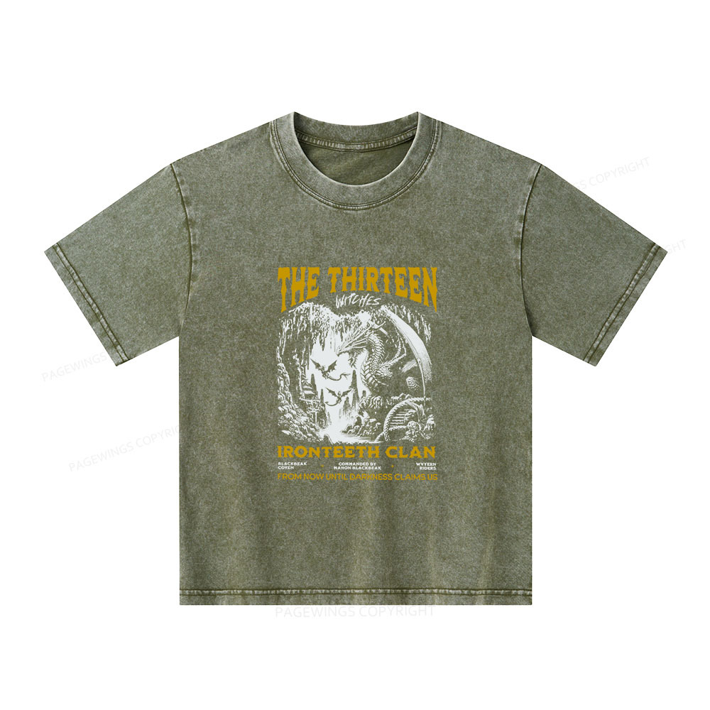 Pagewings The Thirteen Unisex Kids Washed T-shirt