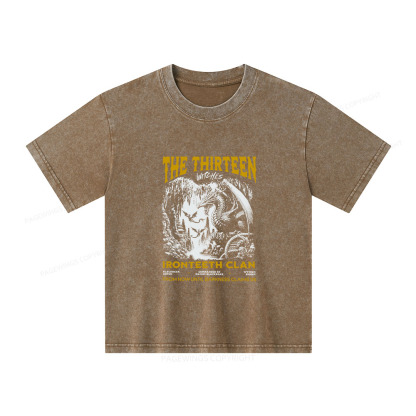 Pagewings The Thirteen Unisex Kids Washed T-shirt