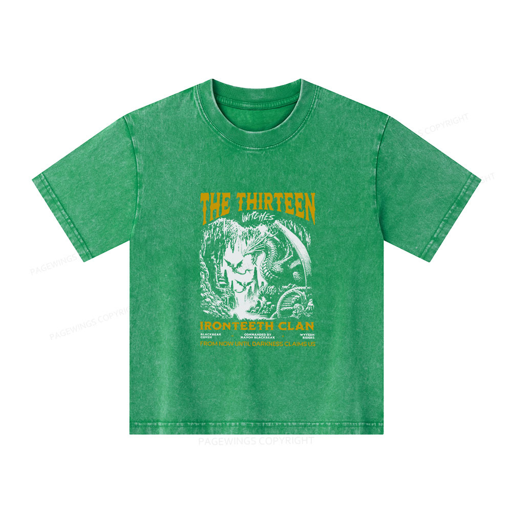 Pagewings The Thirteen Unisex Kids Washed T-shirt