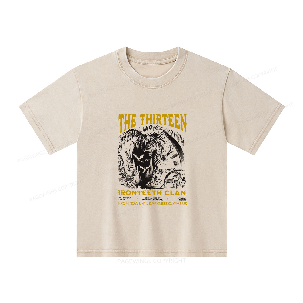 Pagewings The Thirteen Unisex Kids Washed T-shirt