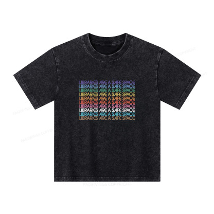Pagewings Libraries Are For Everyone Unisex Kids Washed T-shirt
