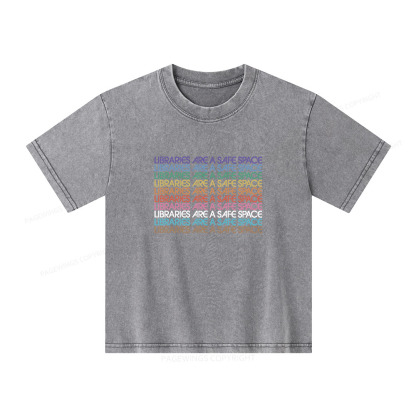 Pagewings Libraries Are For Everyone Unisex Kids Washed T-shirt