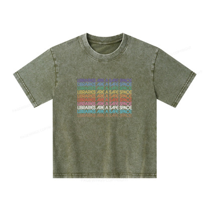 Pagewings Libraries Are For Everyone Unisex Kids Washed T-shirt