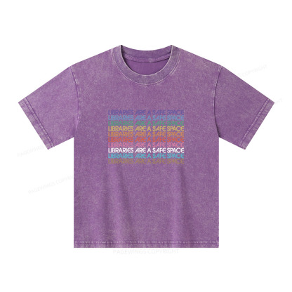 Pagewings Libraries Are For Everyone Unisex Kids Washed T-shirt