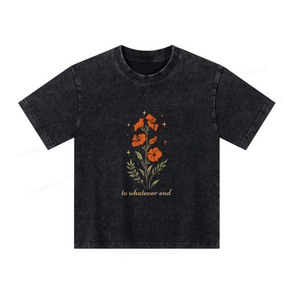 Pagewings Throne of Glass To Whatever End Unisex Kids Washed T-shirt