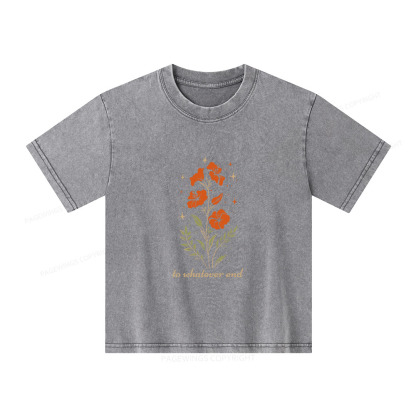 Pagewings Throne of Glass To Whatever End Unisex Kids Washed T-shirt