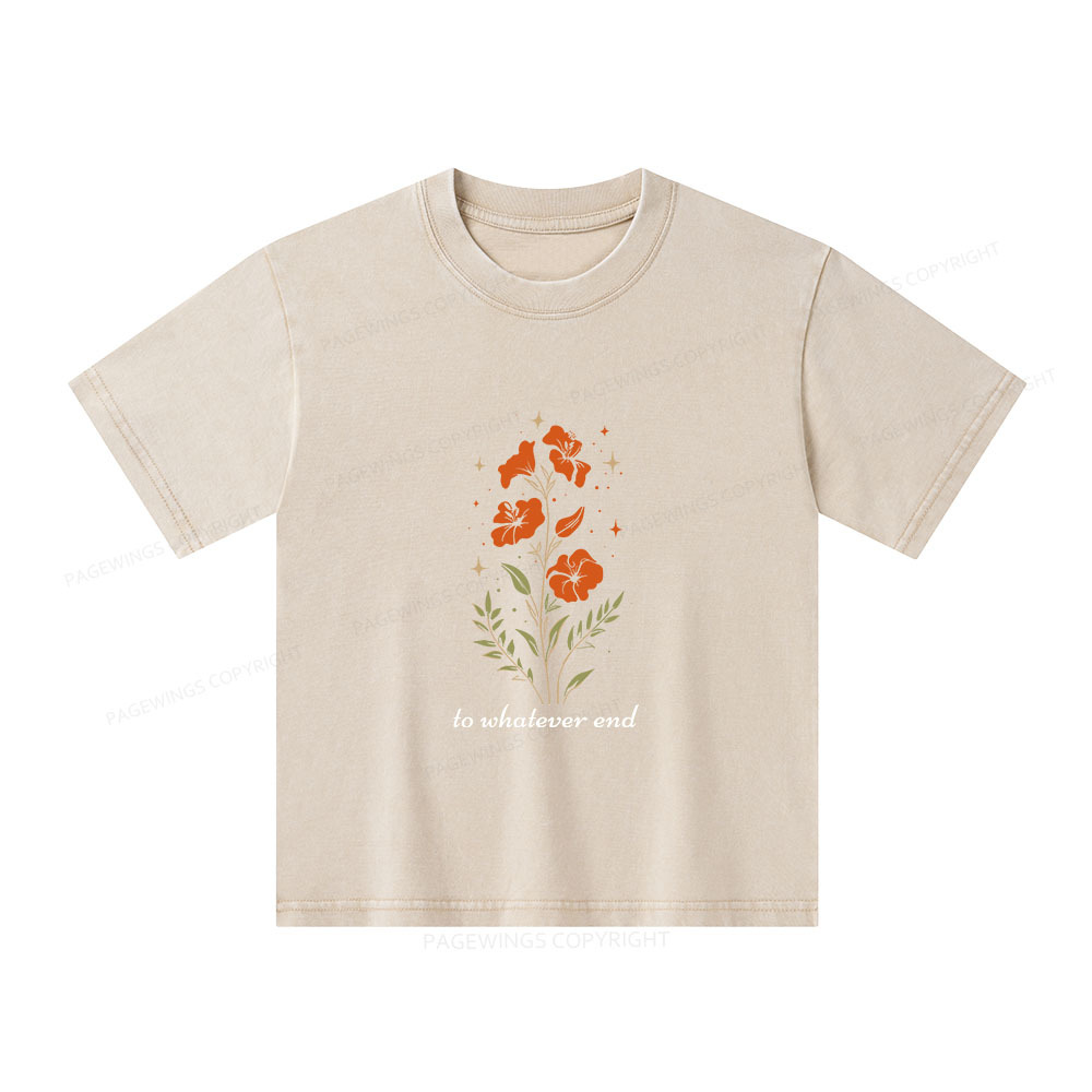 Pagewings Throne of Glass To Whatever End Unisex Kids Washed T-shirt