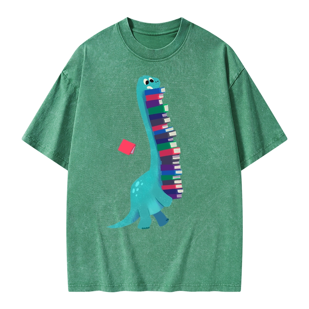 Pagewings Book Dinosaurs Unisex Washed T-shirt