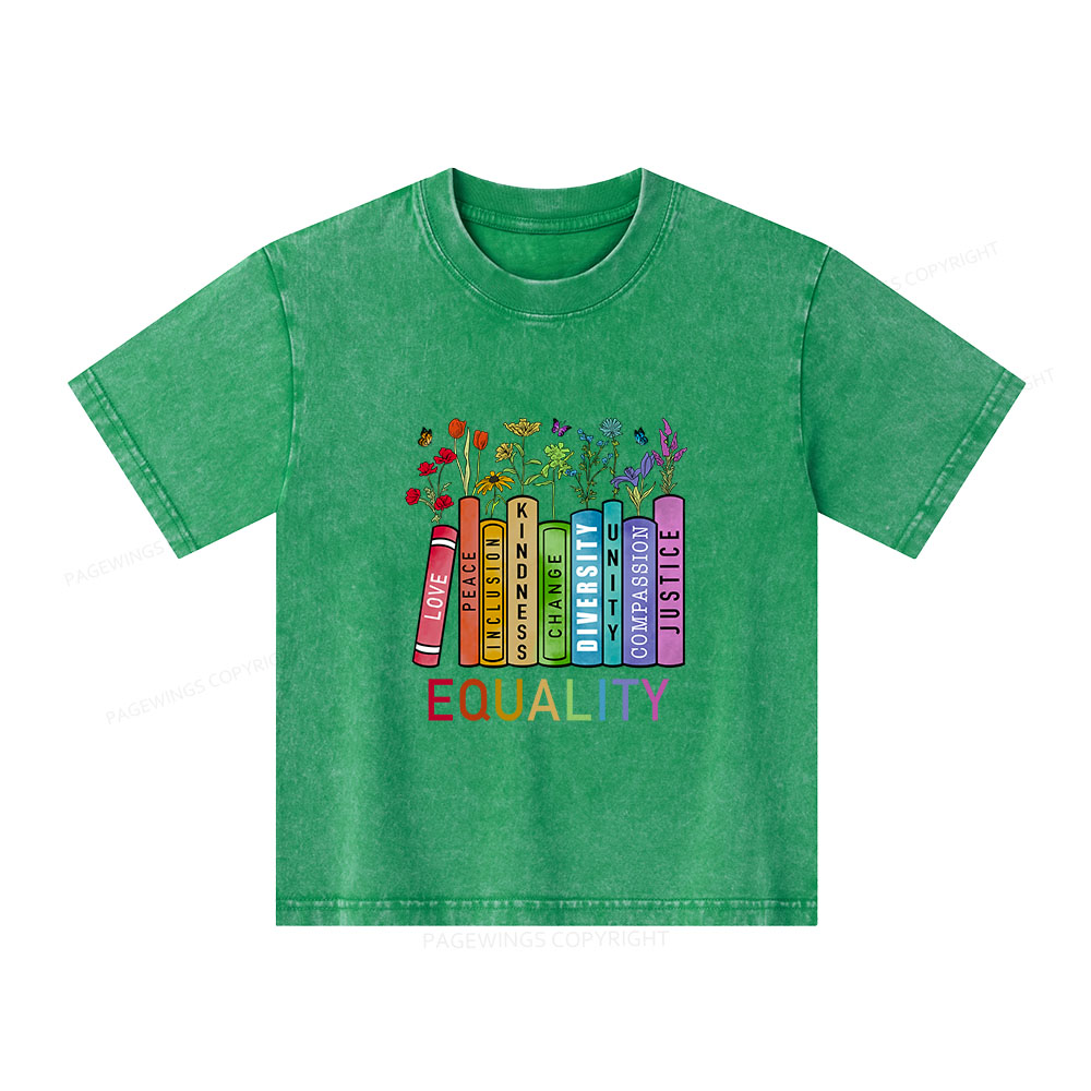 Pagewings Equal Rights Shirt Unisex Kids Washed T-shirt