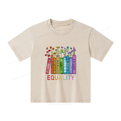 Pagewings Equal Rights Shirt Unisex Kids Washed T-shirt