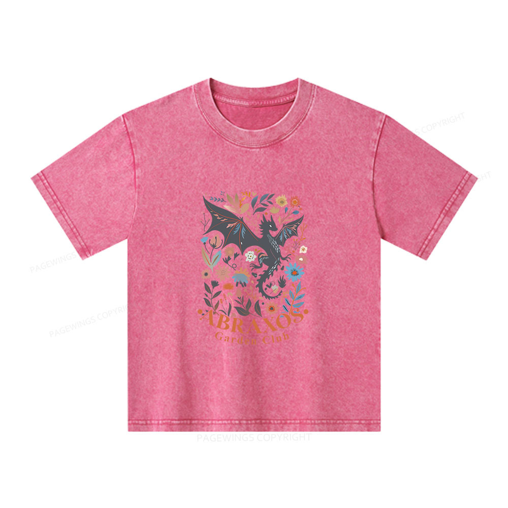 Pagewings Abraxos Flower Shirt Unisex Kids Washed T-shirt
