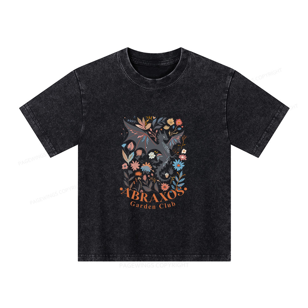 Pagewings Abraxos Flower Shirt Unisex Kids Washed T-shirt