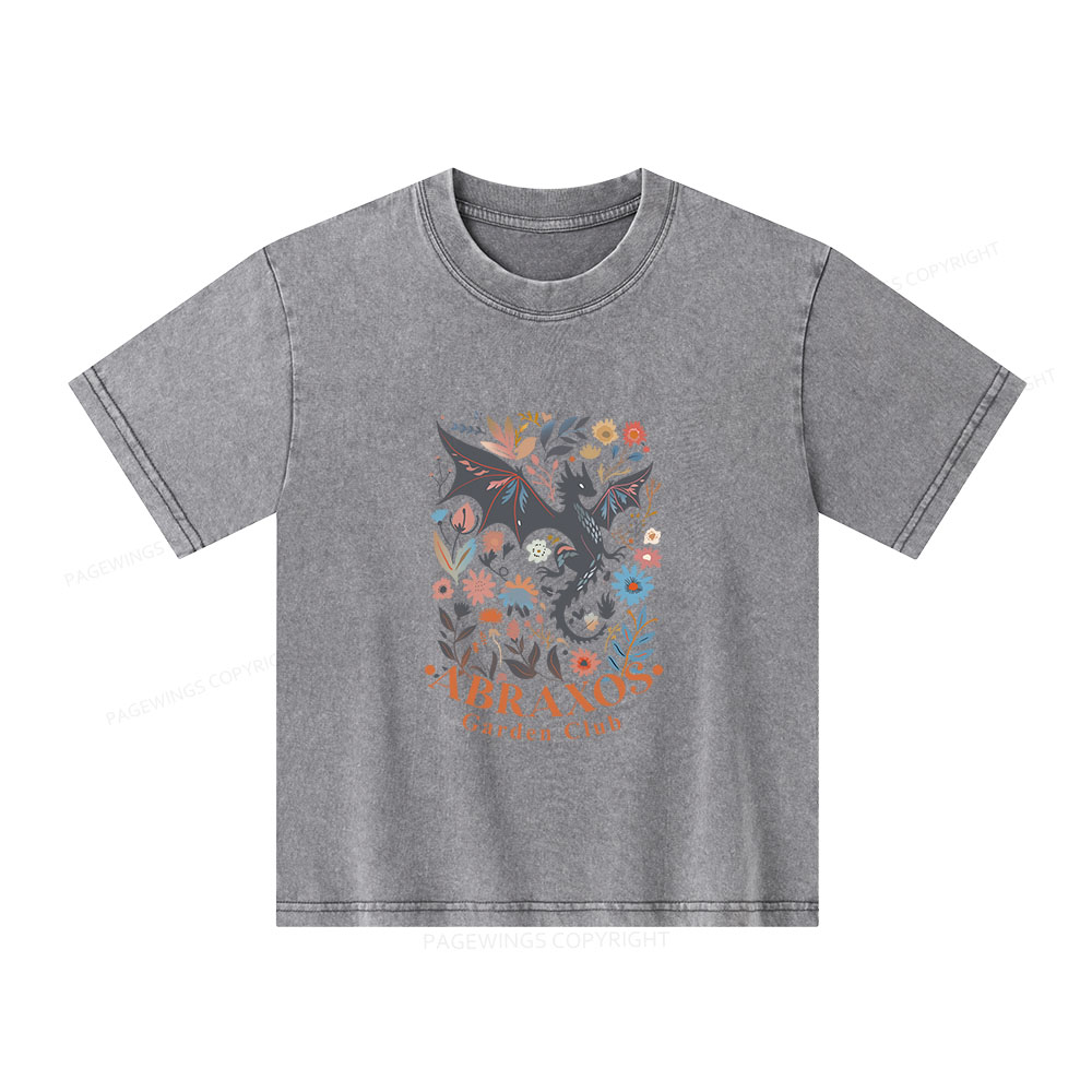Pagewings Abraxos Flower Shirt Unisex Kids Washed T-shirt