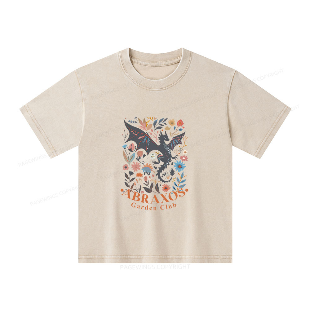 Pagewings Abraxos Flower Shirt Unisex Kids Washed T-shirt