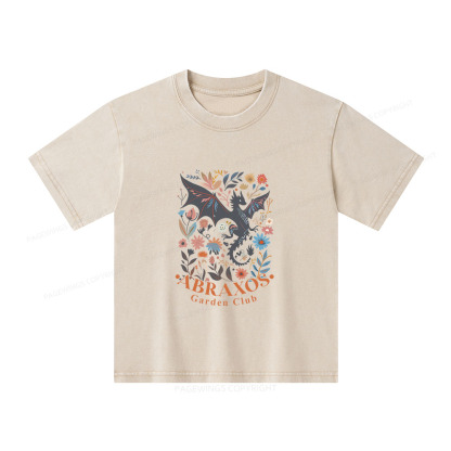 Pagewings Abraxos Flower Shirt Unisex Kids Washed T-shirt