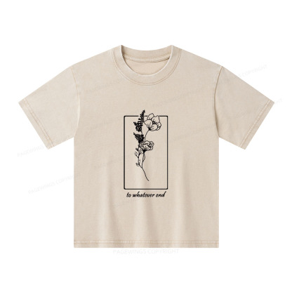 Pagewings Throne Of Glass Flower Aelin Quote Unisex Kids Washed T-shirt