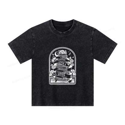 Pagewings Literature Shirt for Bibliophiles Unisex Kids Washed T-shirt