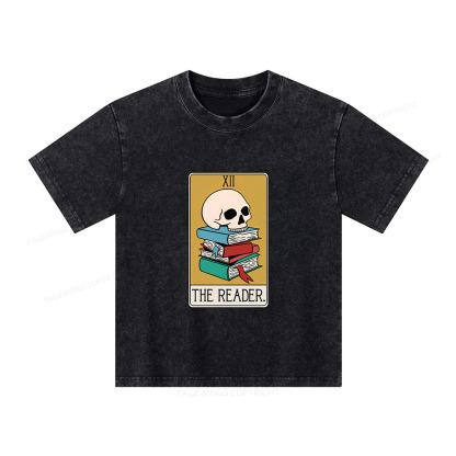 Pagewings Funny Tarot Shirt Tarot Card Funny Unisex Kids Washed T-shirt