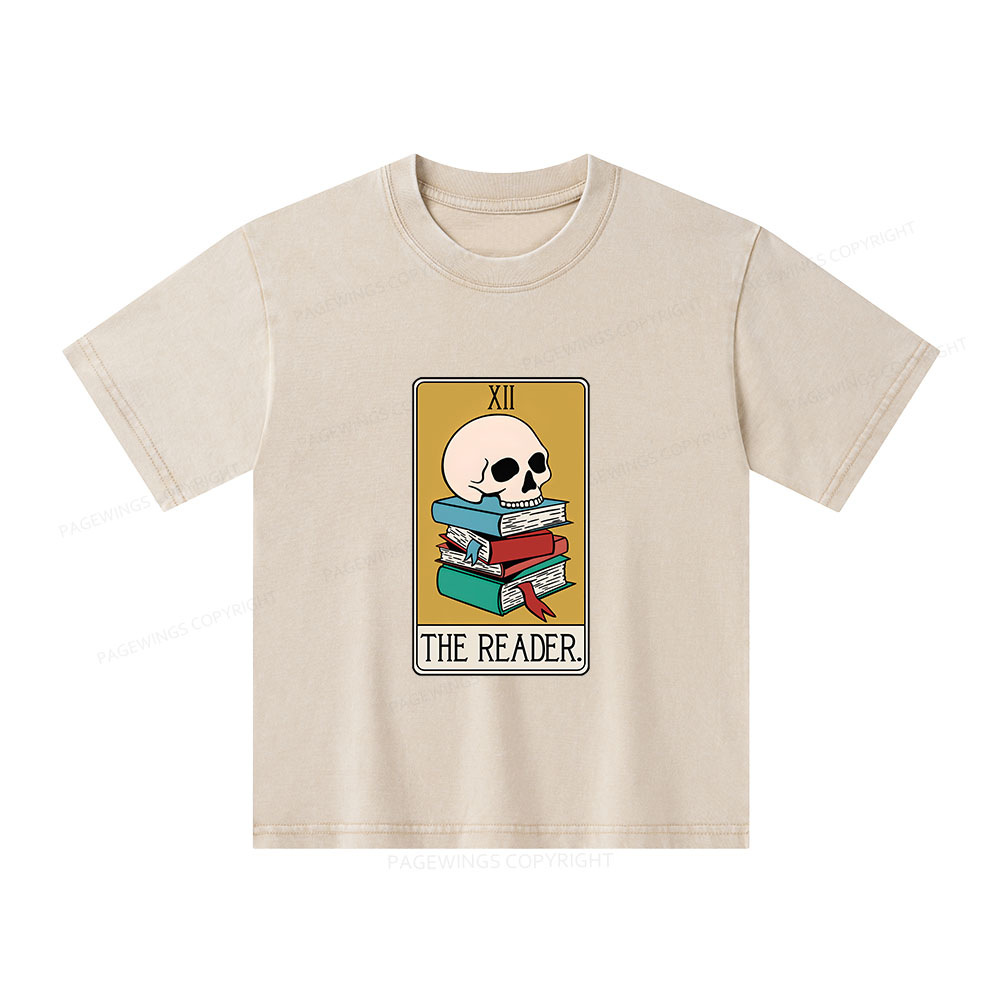 Pagewings Funny Tarot Shirt Tarot Card Funny Unisex Kids Washed T-shirt
