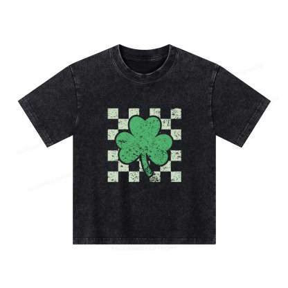 Pagewings St Patrick's Shirt, Shamrock Shirt Unisex Kids Washed T-shirt