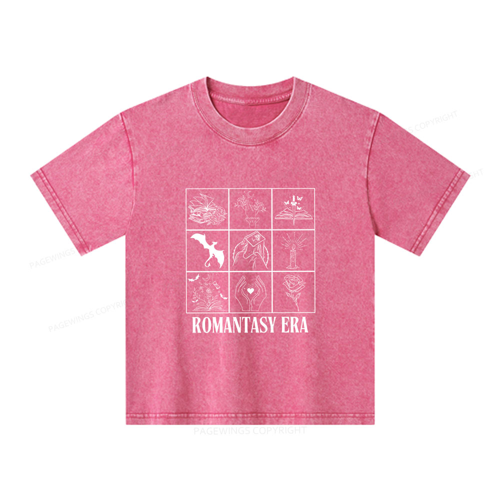 Pagewings Romantasy Era Book Shirt Comfort Colors Unisex Kids Washed T-shirt