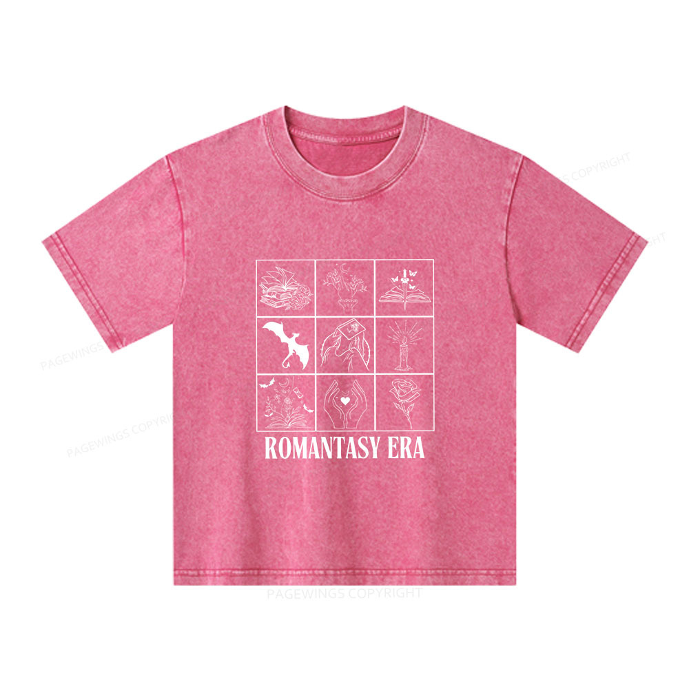 Pagewings Romantasy Era Book Shirt Comfort Colors Unisex Kids Washed T-shirt
