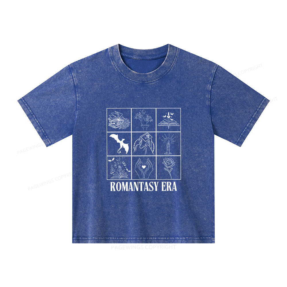 Pagewings Romantasy Era Book Shirt Comfort Colors Unisex Kids Washed T-shirt