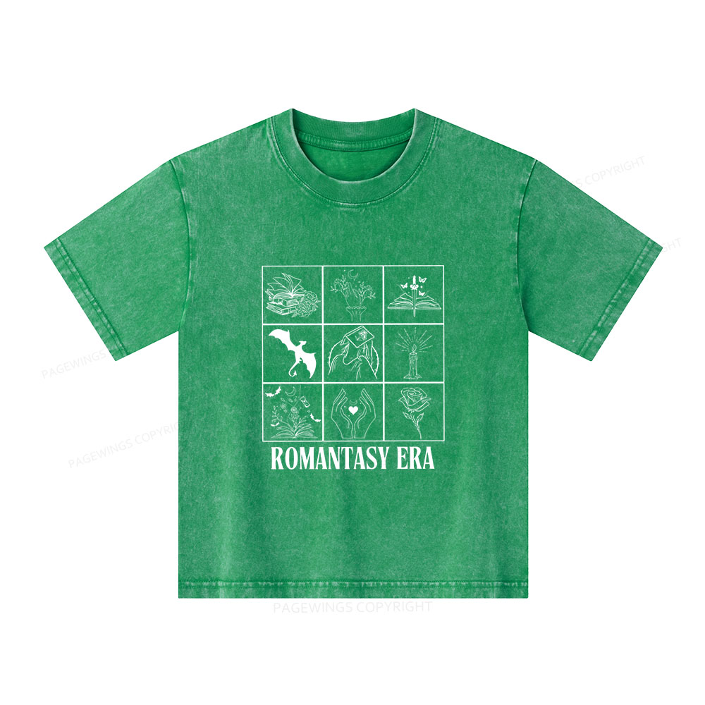 Pagewings Romantasy Era Book Shirt Comfort Colors Unisex Kids Washed T-shirt