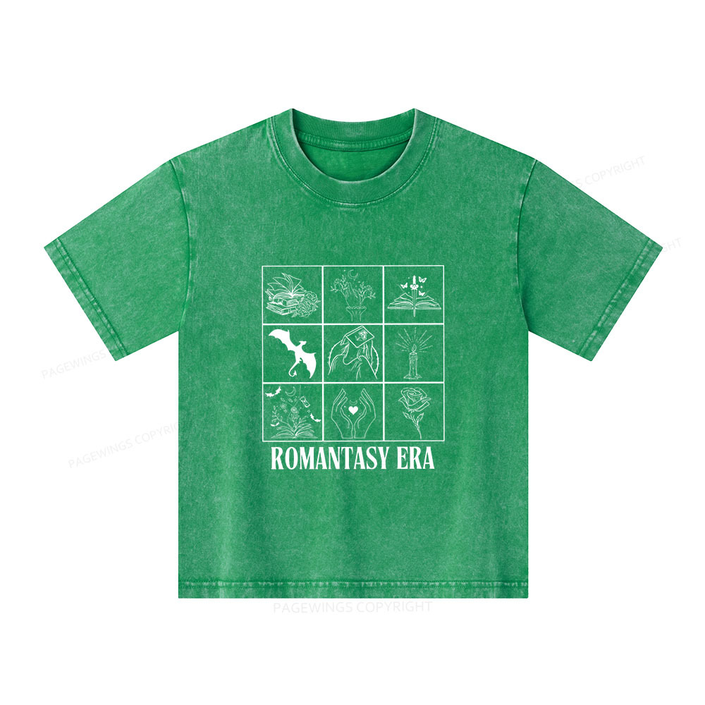 Pagewings Romantasy Era Book Shirt Comfort Colors Unisex Kids Washed T-shirt