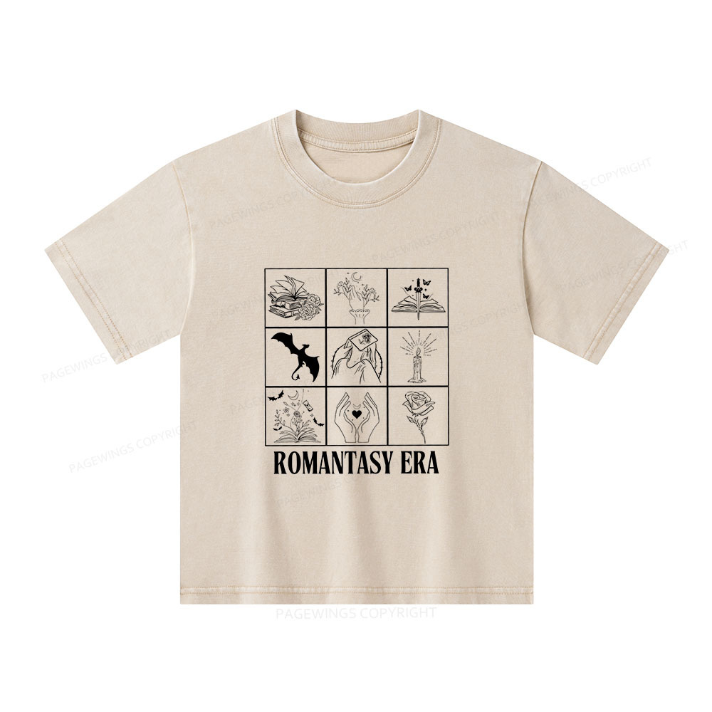 Pagewings Romantasy Era Book Shirt Comfort Colors Unisex Kids Washed T-shirt