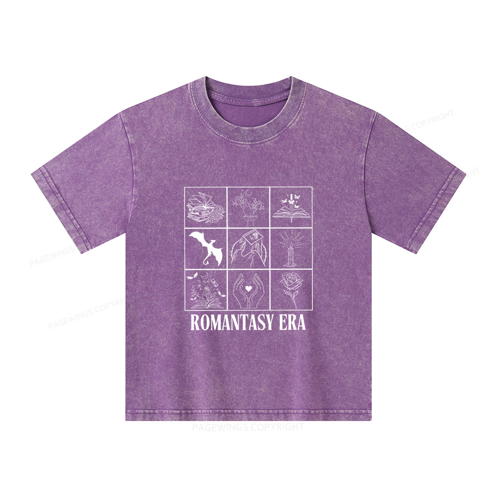 Pagewings Romantasy Era Book Shirt Comfort Colors Unisex Kids Washed T-shirt