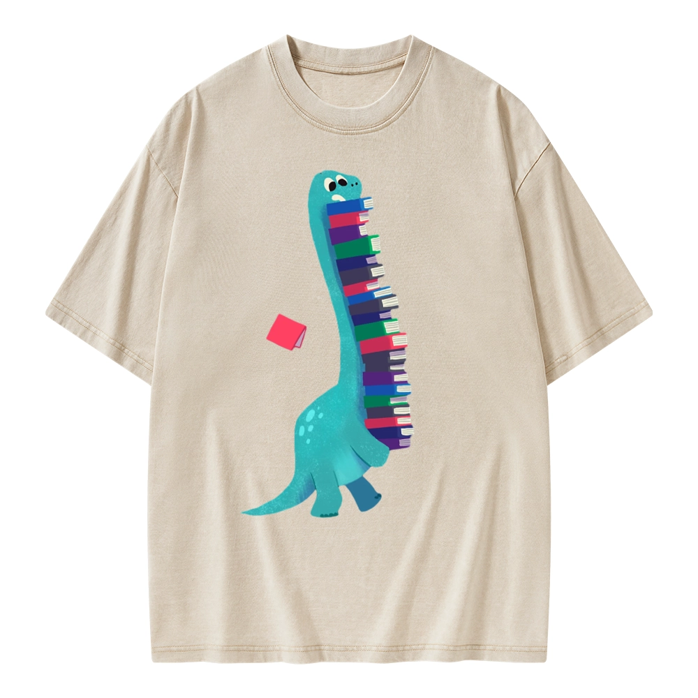 Pagewings Book Dinosaurs Unisex Washed T-shirt