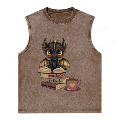 Pagewings Fourth Wing Dargon Unisex Washed Tank Top