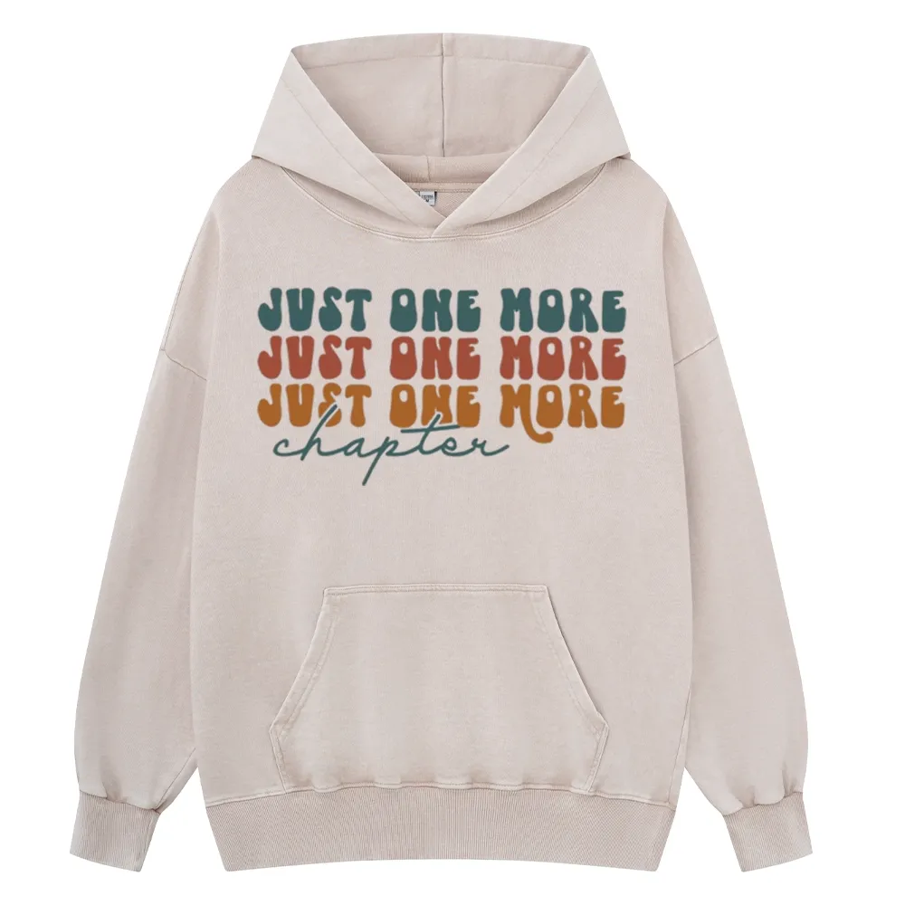 Pagewings Just One More Chapter Unisex Washed Hoodie