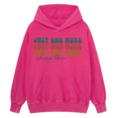 Pagewings Just One More Chapter Unisex Washed Hoodie