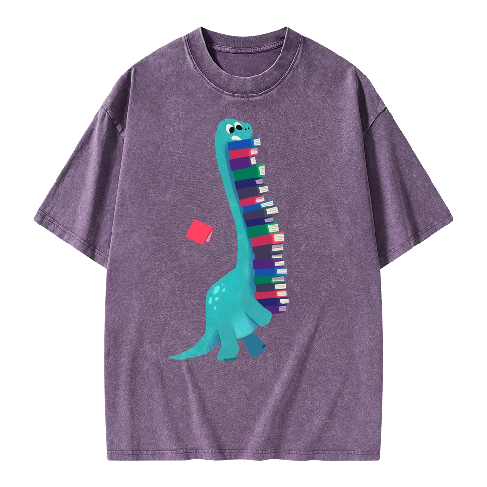Pagewings Book Dinosaurs Unisex Washed T-shirt