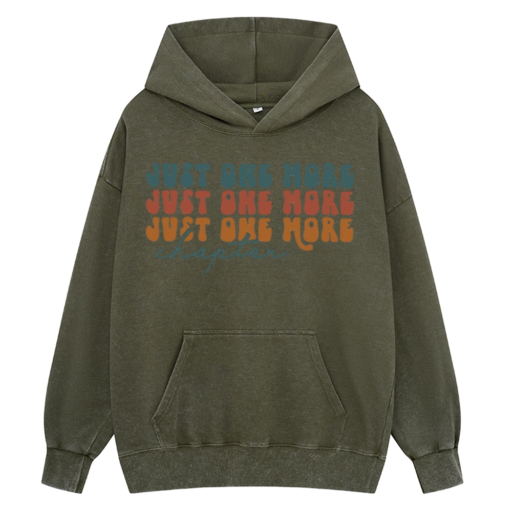 Pagewings Just One More Chapter Unisex Washed Hoodie