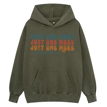 Pagewings Just One More Chapter Unisex Washed Hoodie